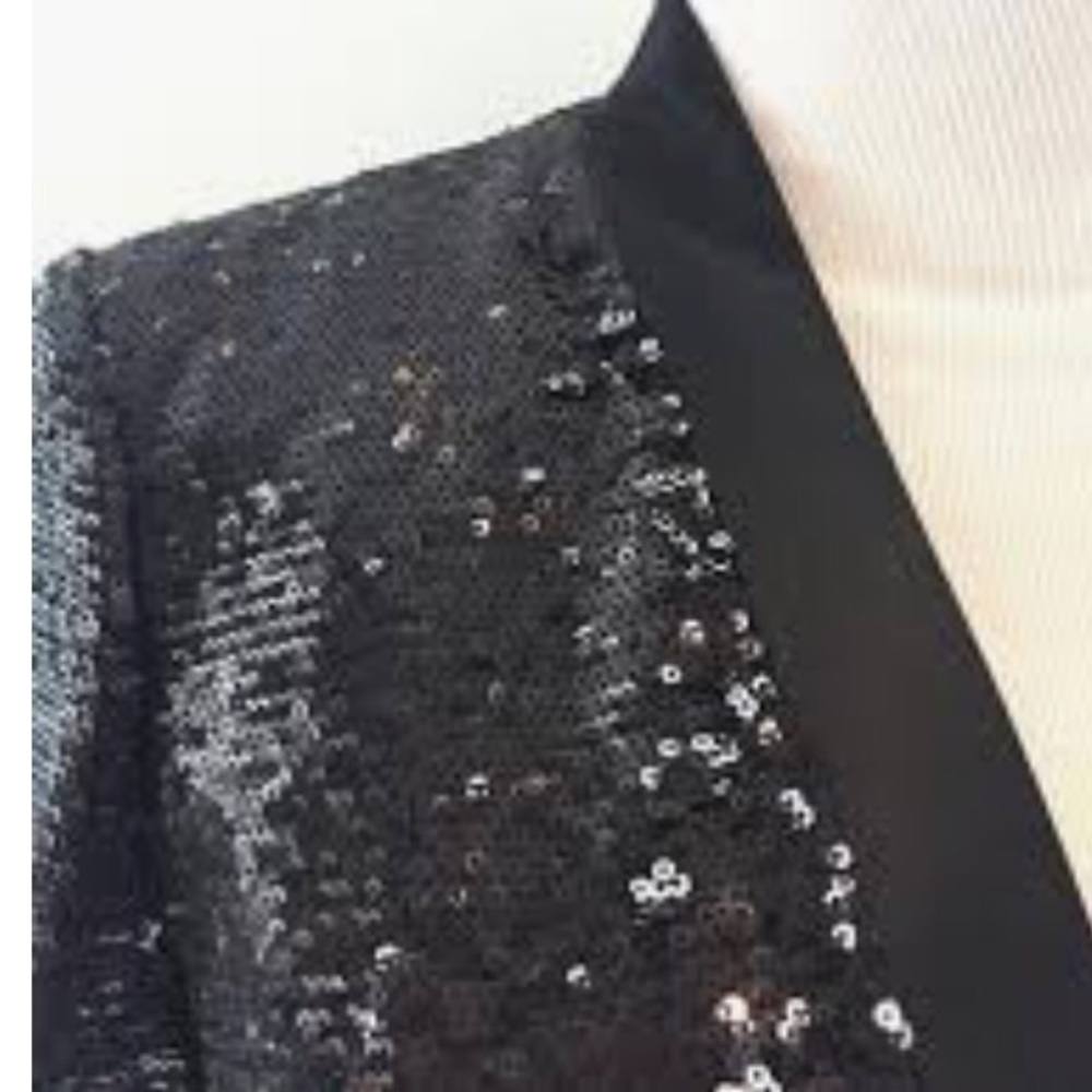 NWT Maje black sequin tuxedo jacket - Picture 10 of 13